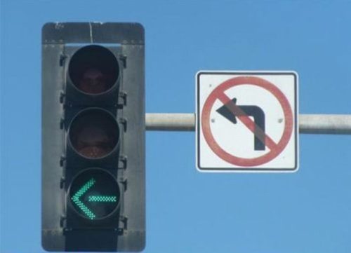 no left left turn