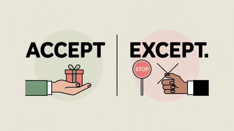 Accept vs. Except
