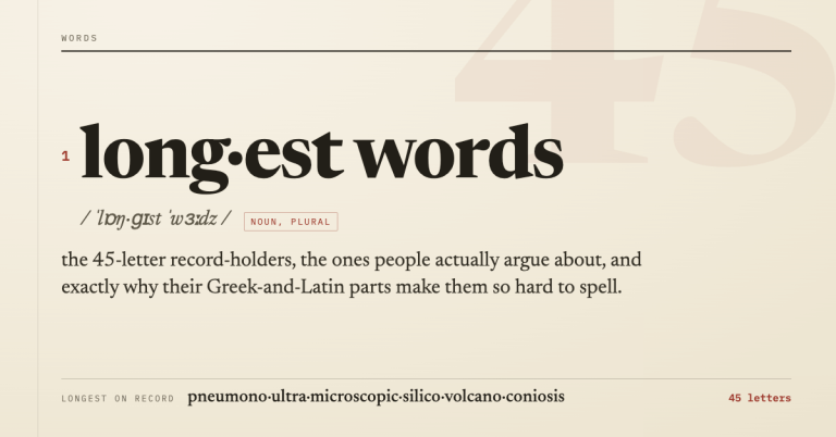The Longest Words in English (and Why They’re So Hard to Spell)