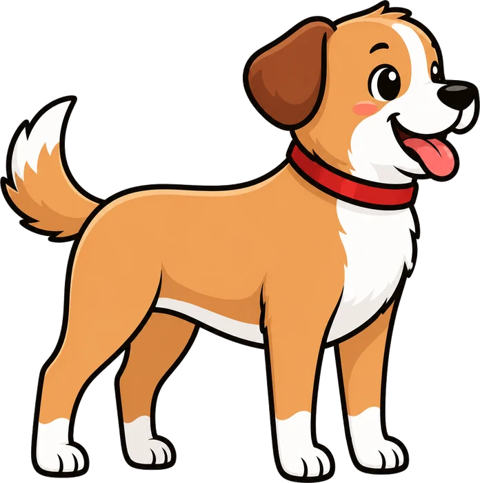 Cartoon adult dog