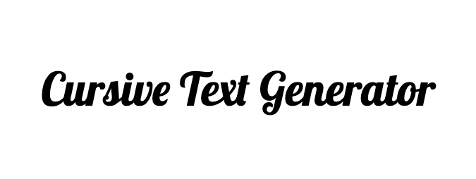 Cursive text style preview