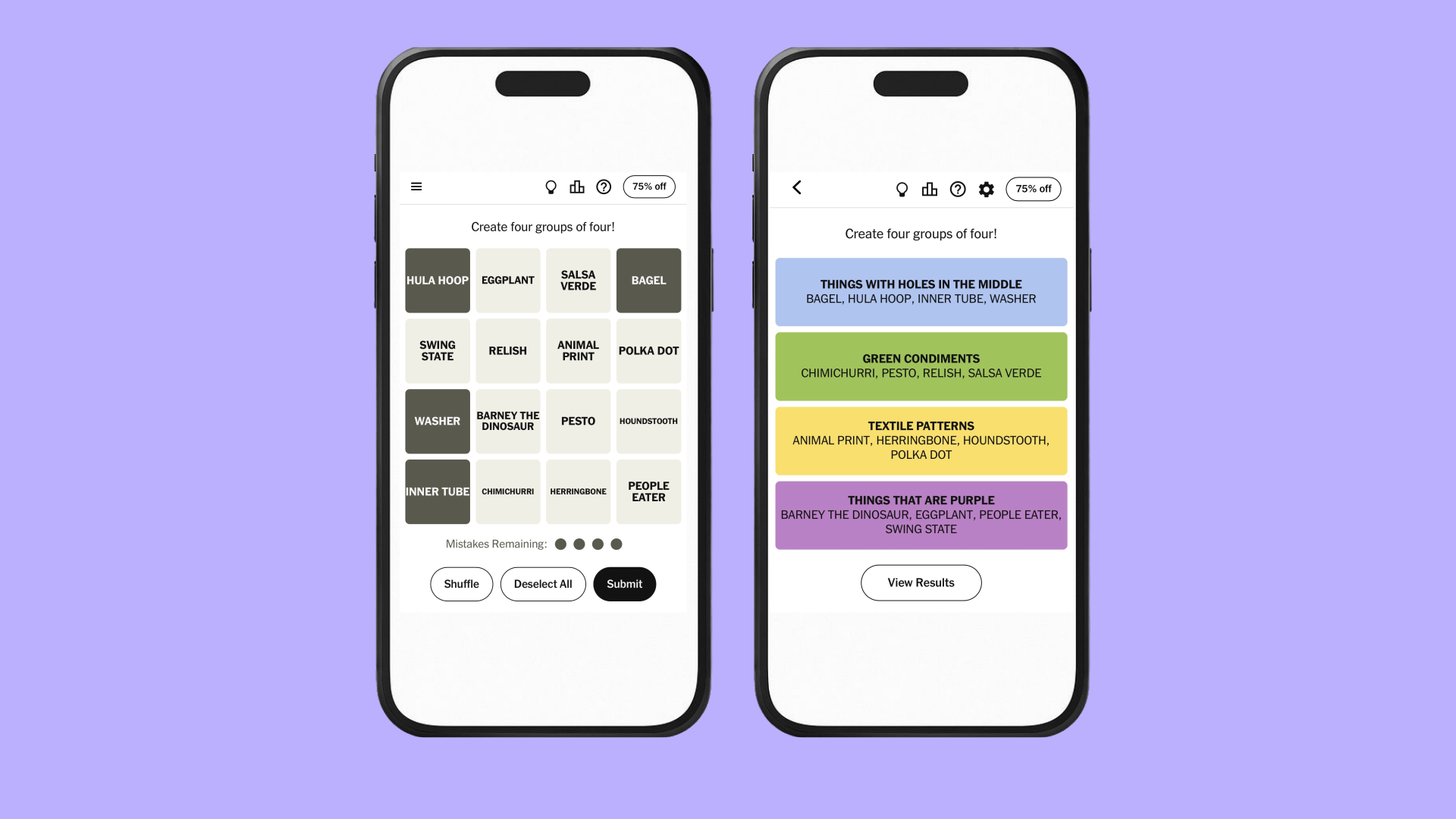 Solve today's NYT Connections puzzle faster with our interactive solver — reveal hints, track guesses, and explore every color group.